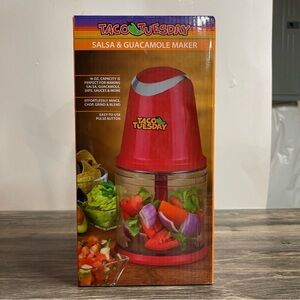 Nostalgia Taco Tuesday Salsa & Guacamole Maker 16oz 2-Speed Chopper. Open Box.